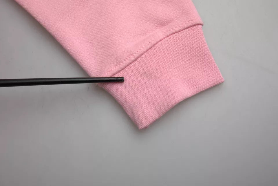 Philippe Model Rosa Baumwoll-Logo-Druck Pullover mit langen Ärmeln