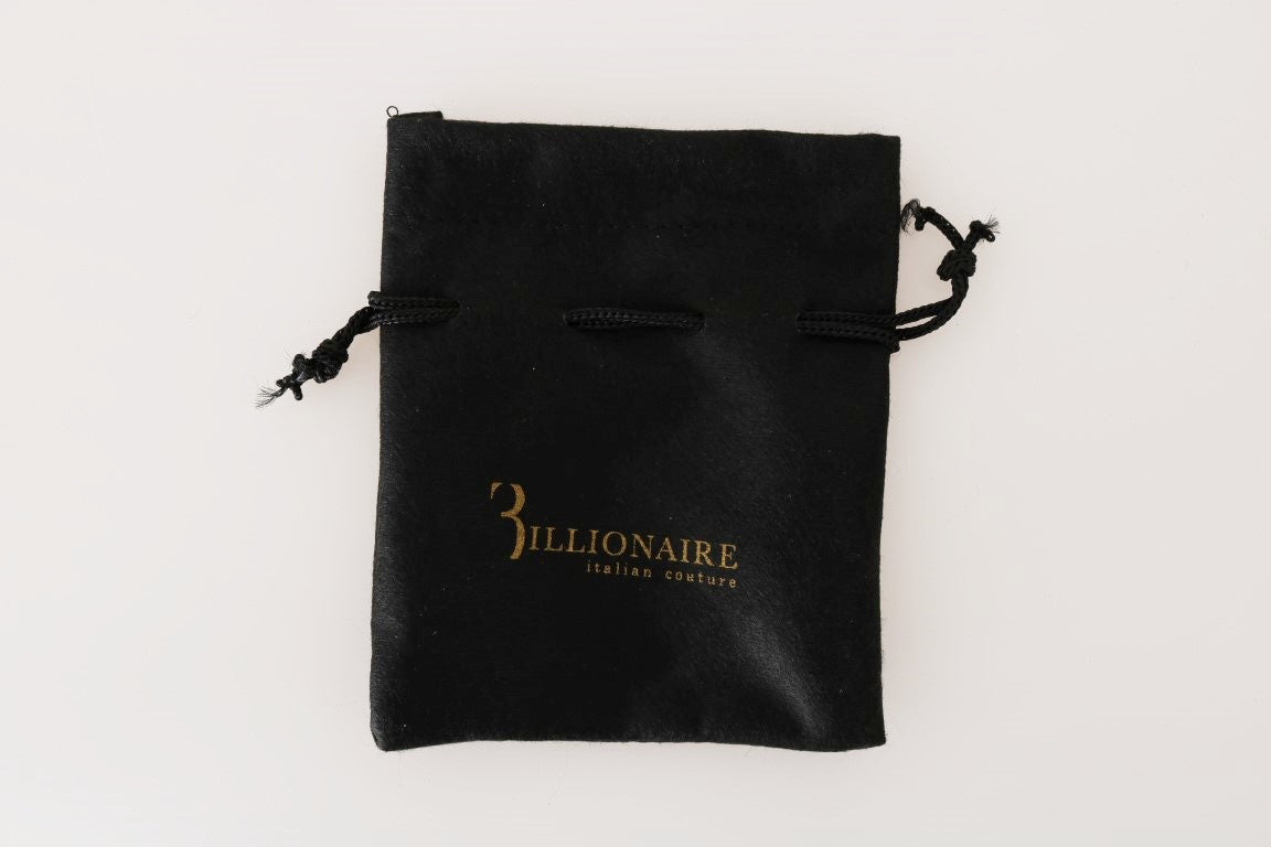 Billionaire Italian Couture Schwarzer Leder-Kartenhalter Brieftasche