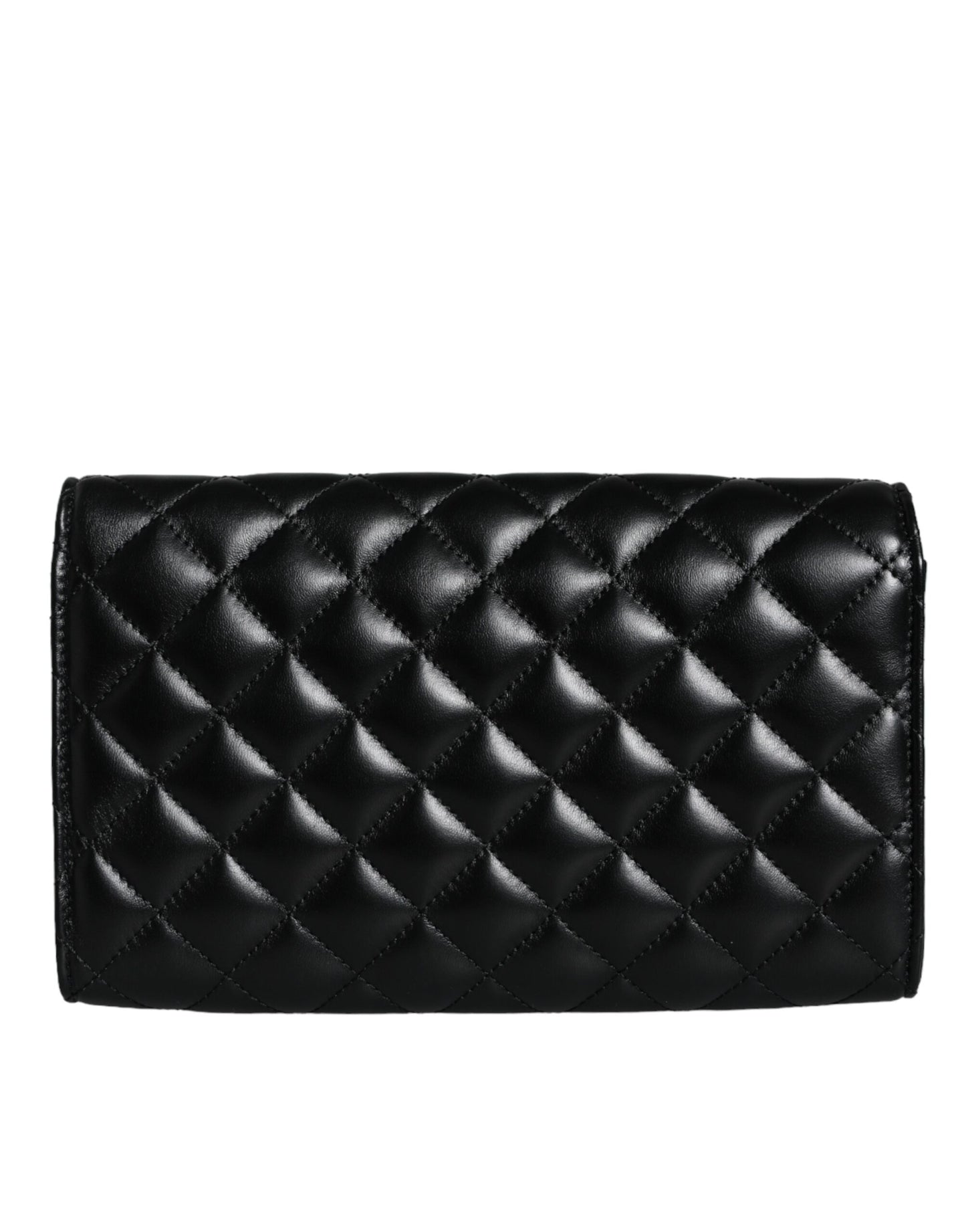 Versace Schwarze gesteppte Nappaleder Crossbody Umhängetasche