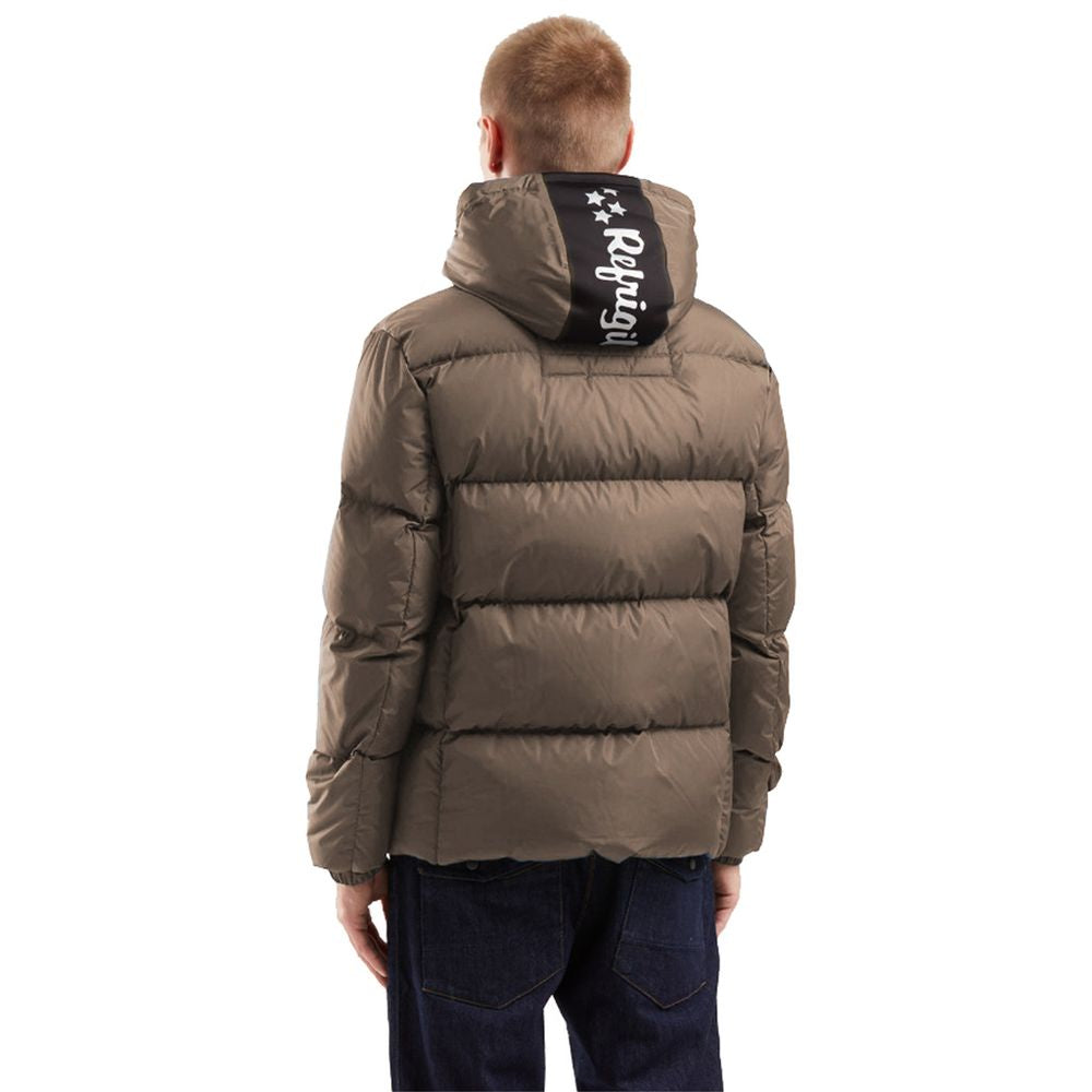 Refrigiwear Braunes Nylon Männer Jacke