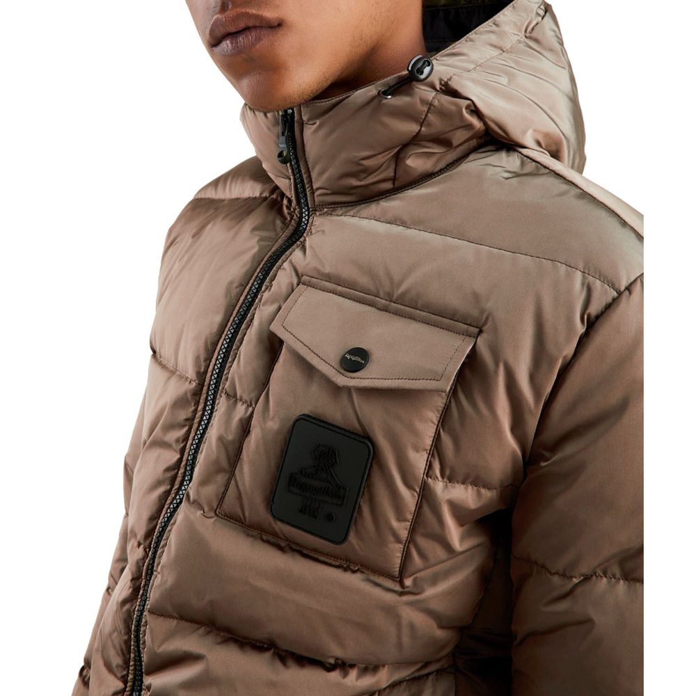 Refrigiwear Braunes Nylon Männer Jacke