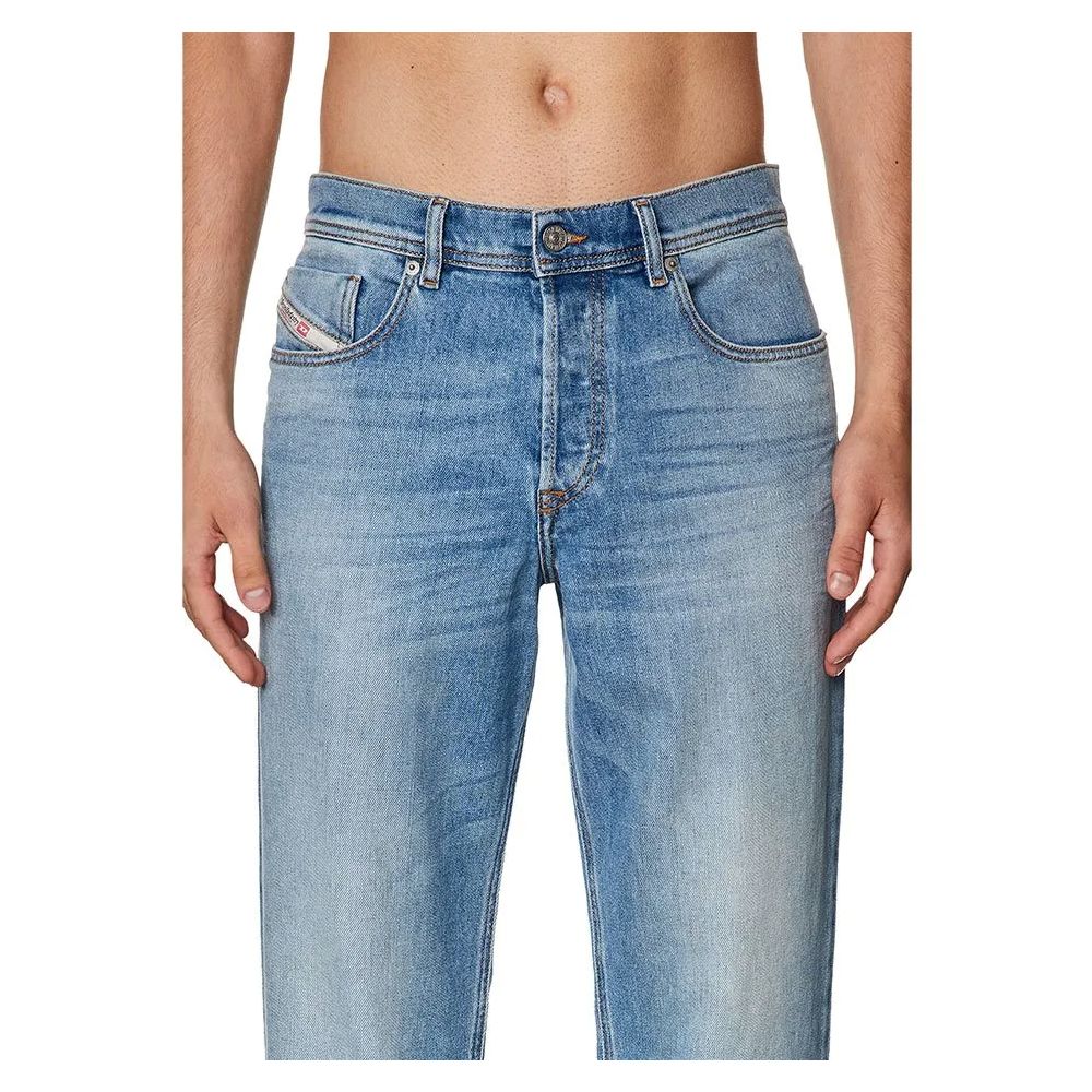 Diesel Hellblaue Herren-Jeans aus Baumwolle mit normaler Passform