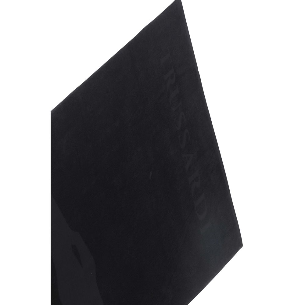 Trussardi Beachwear Schwarzes Baumwolle Männer Strandtuch