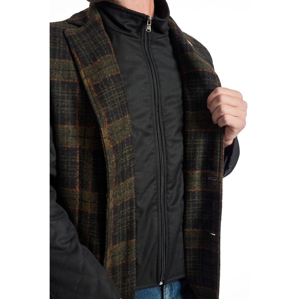 Roberto Pepe Luxury Braune Jacke aus Wolle für Männer