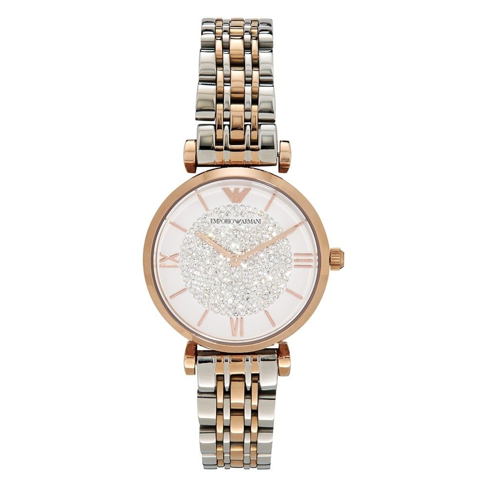 Armani Silberne Uhr aus Edelstahl