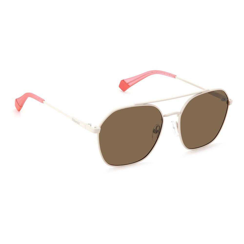 Polaroid Beige Edelstahl-Sonnenbrille