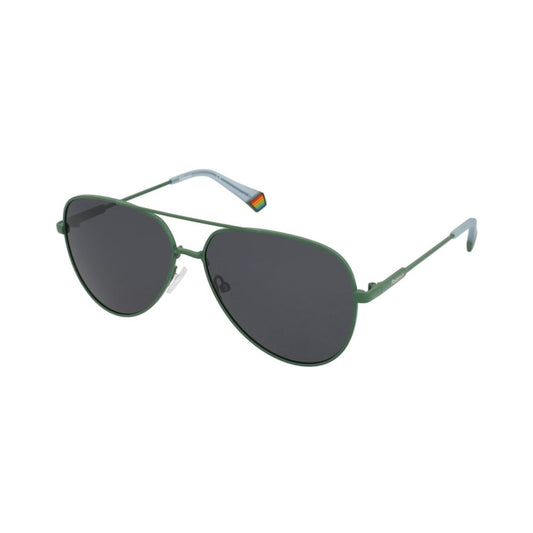 Polaroid Grüne Metall-Sonnenbrille