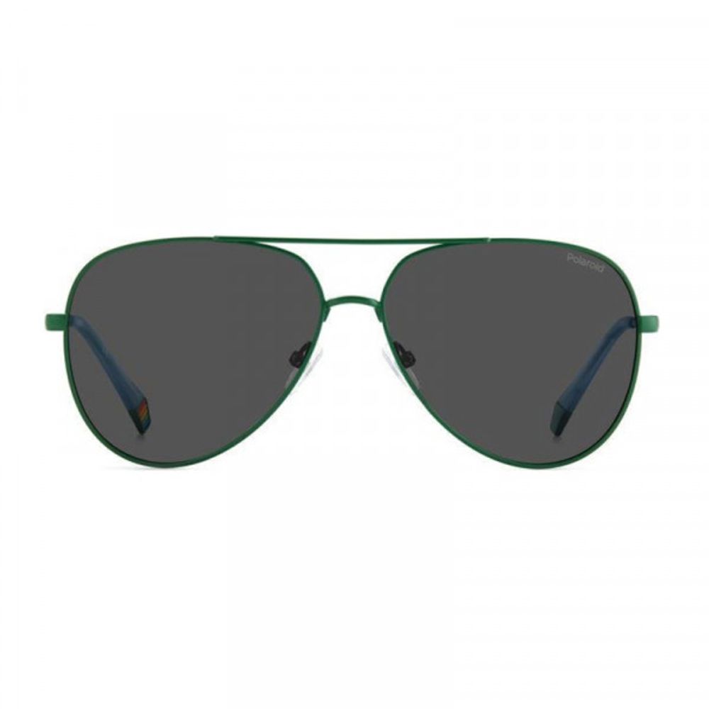 Polaroid Grüne Metall-Sonnenbrille