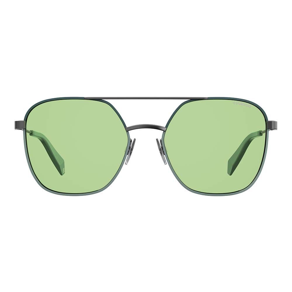 Polaroid Grüne Metall-Sonnenbrille
