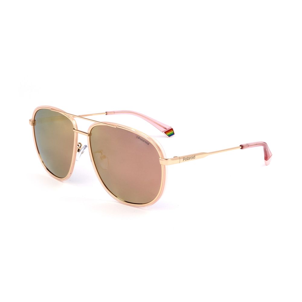 Polaroid Roségoldene Metall-Sonnenbrille