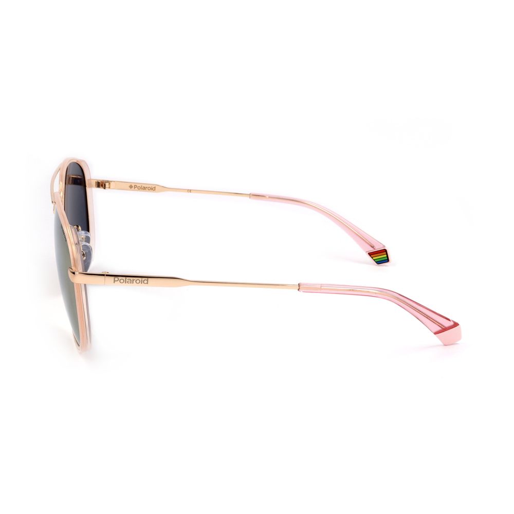 Polaroid Roségoldene Metall-Sonnenbrille