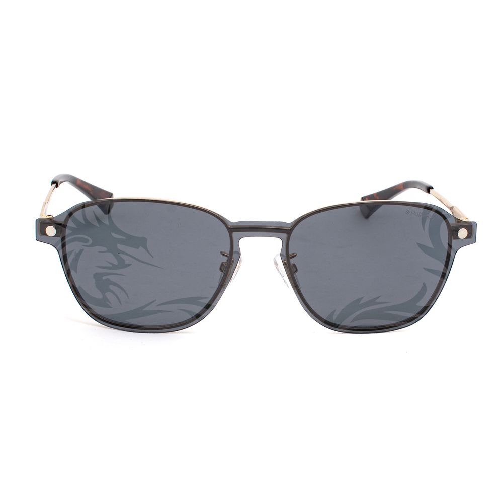 Polaroid Goldene Metall-Sonnenbrille