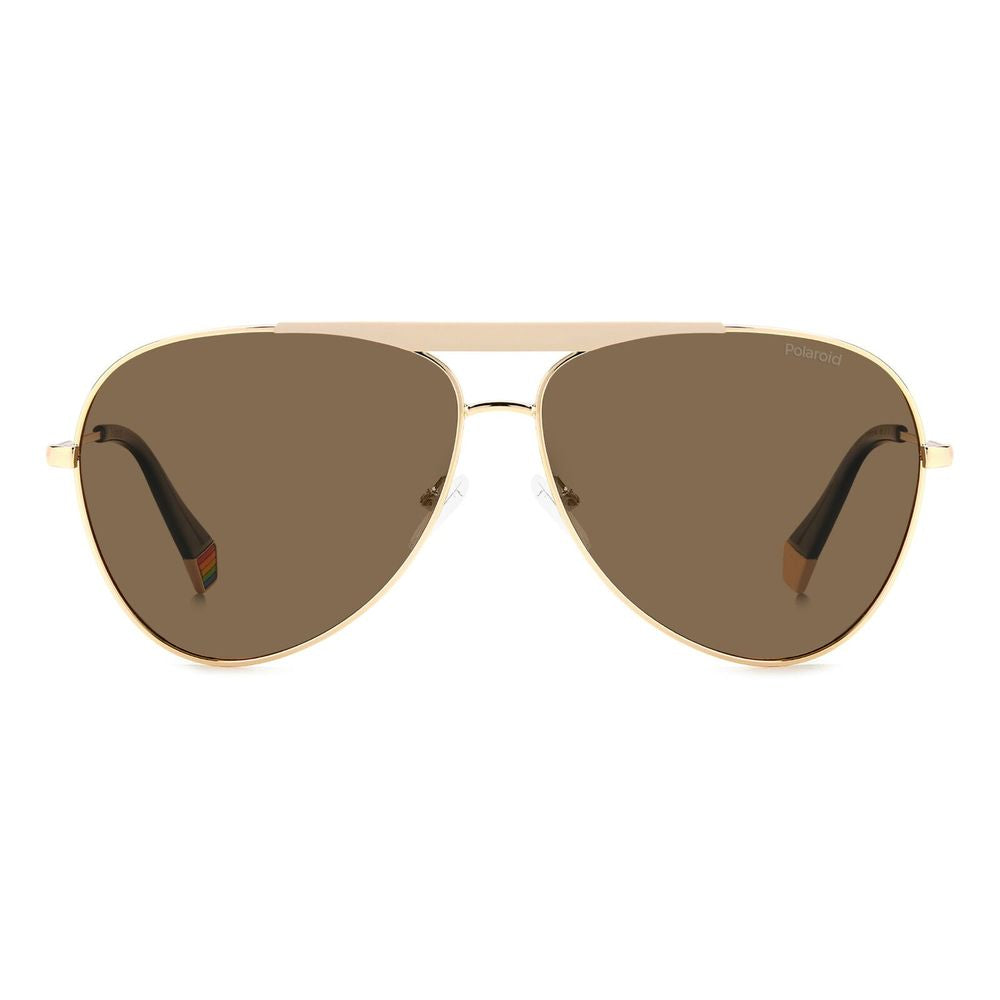 Polaroid Gold-Edelstahl-Sonnenbrille