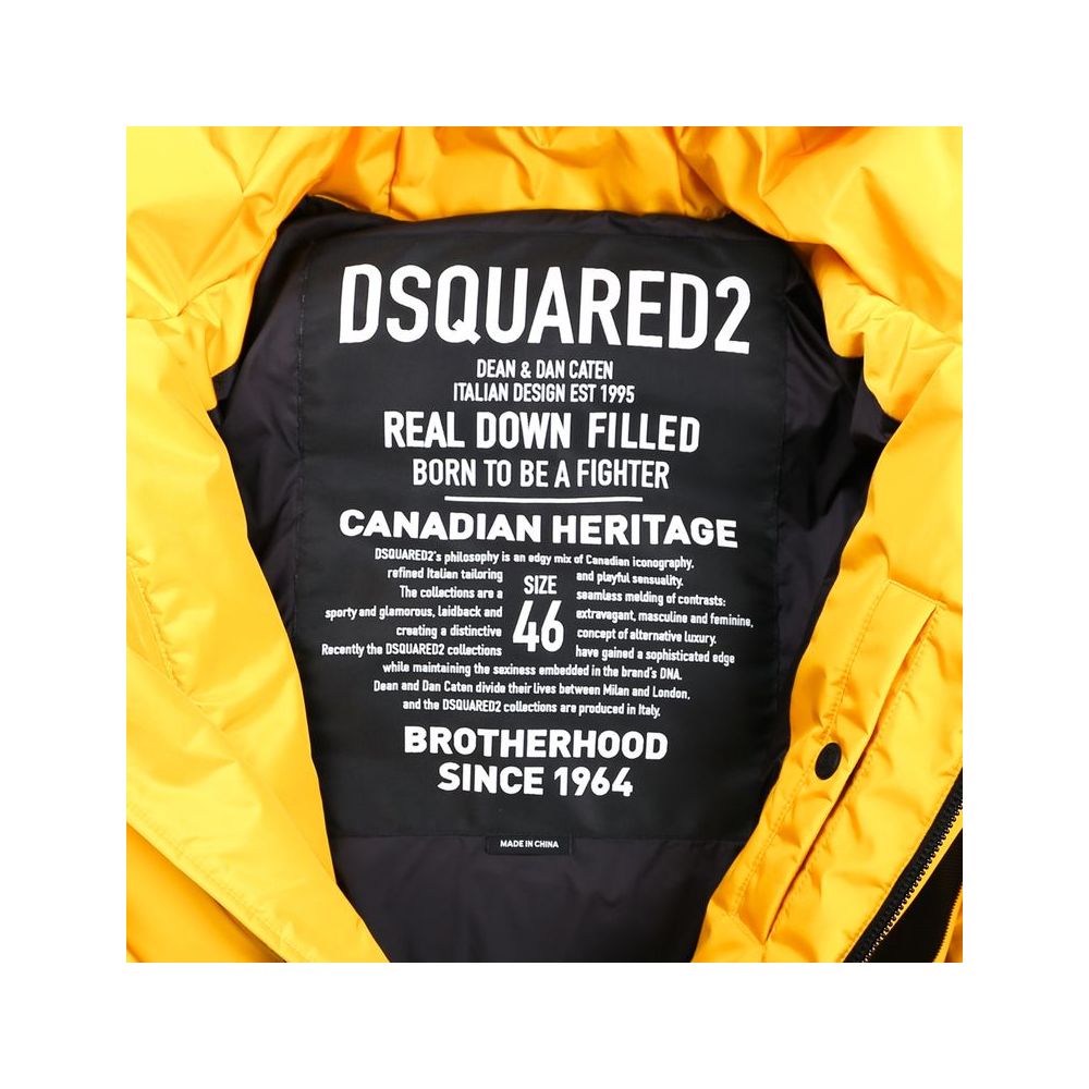 Dsquared² Gelbe Nylon Männer Jacke