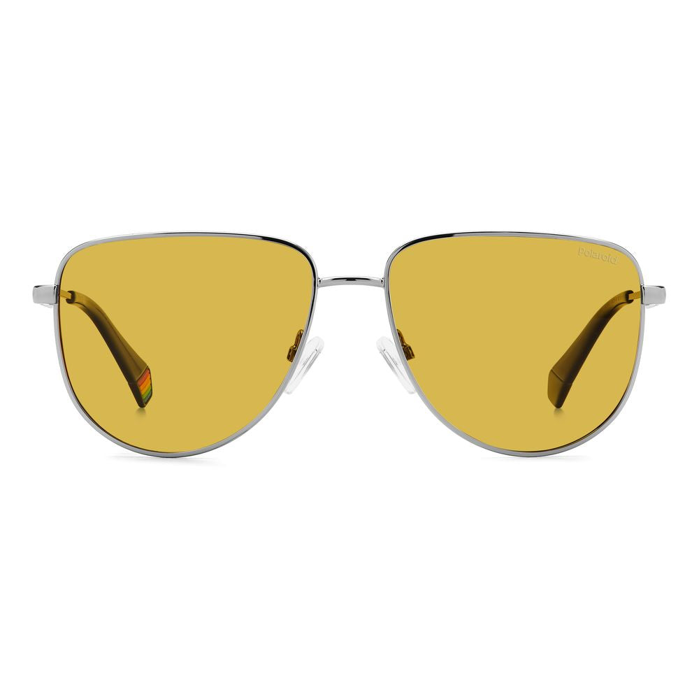 Polaroid Graue Metall-Sonnenbrille