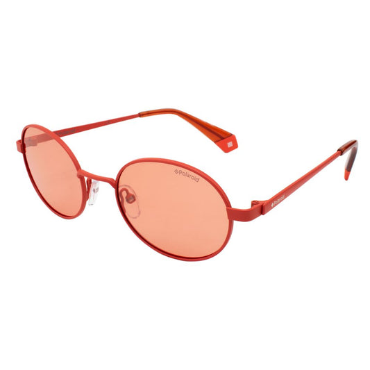 Polaroid Orangefarbene Metall-Sonnenbrille