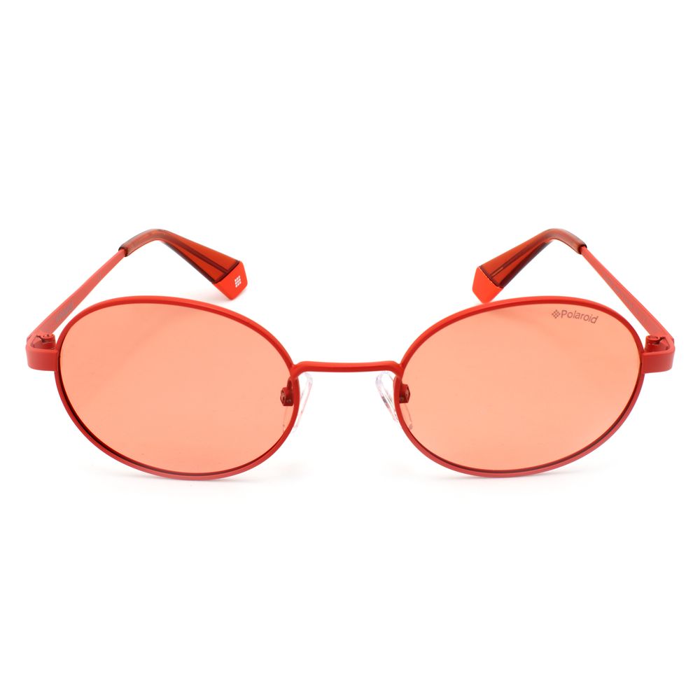 Polaroid Orangefarbene Metall-Sonnenbrille