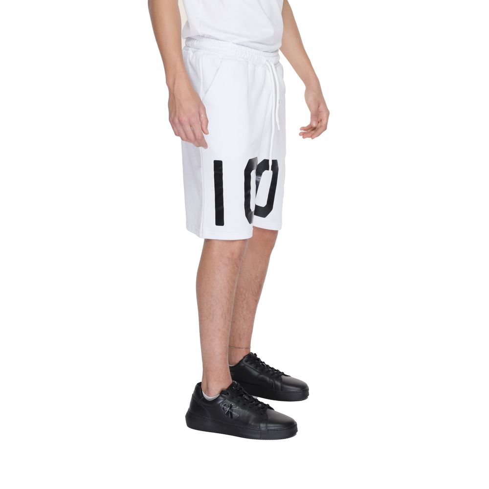 Icon Weiße Baumwoll-Bermudas