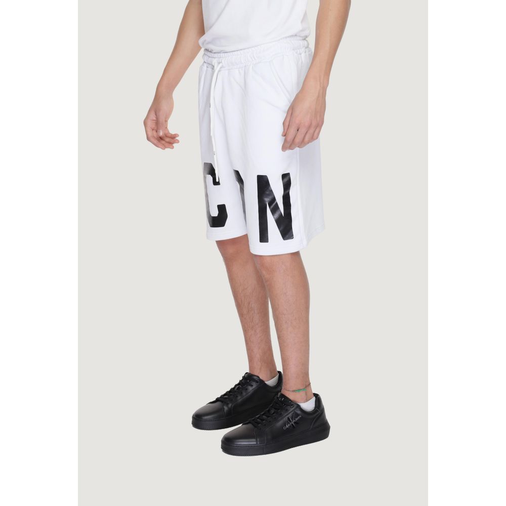 Icon Weiße Baumwoll-Bermudas