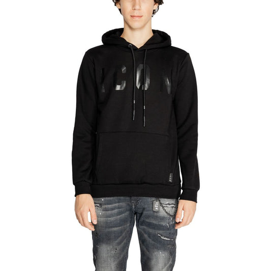 Icon Schwarzer Baumwoll-Hoodie