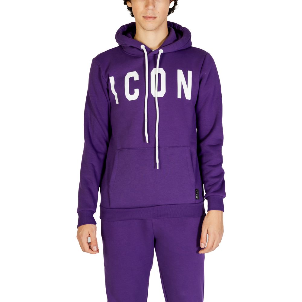 Icon Lila Baumwoll-Kapuzenpulli