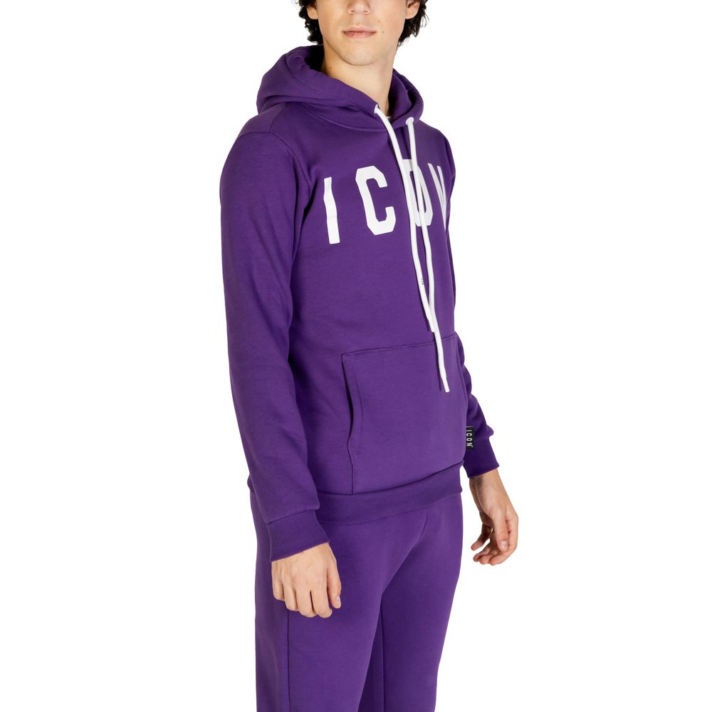 Icon Lila Baumwoll-Kapuzenpulli