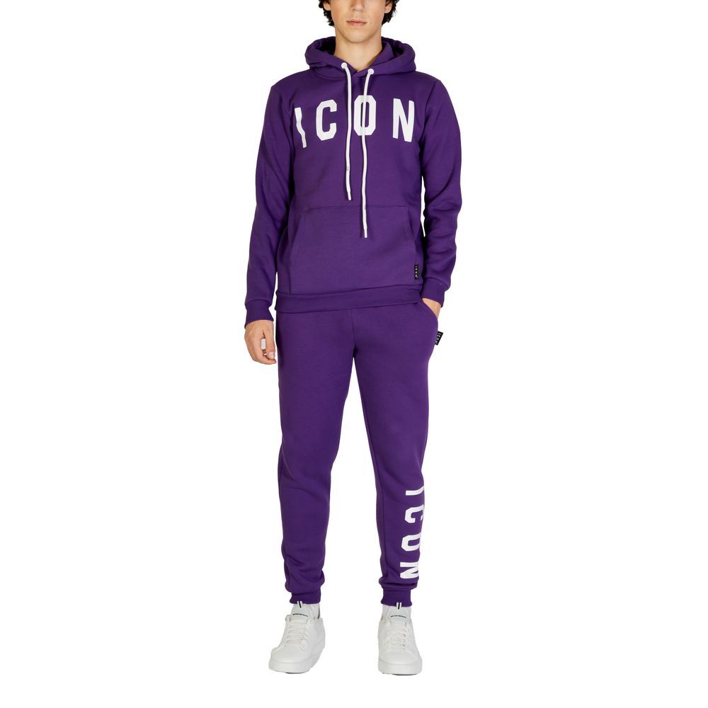 Icon Lila Baumwoll-Kapuzenpulli