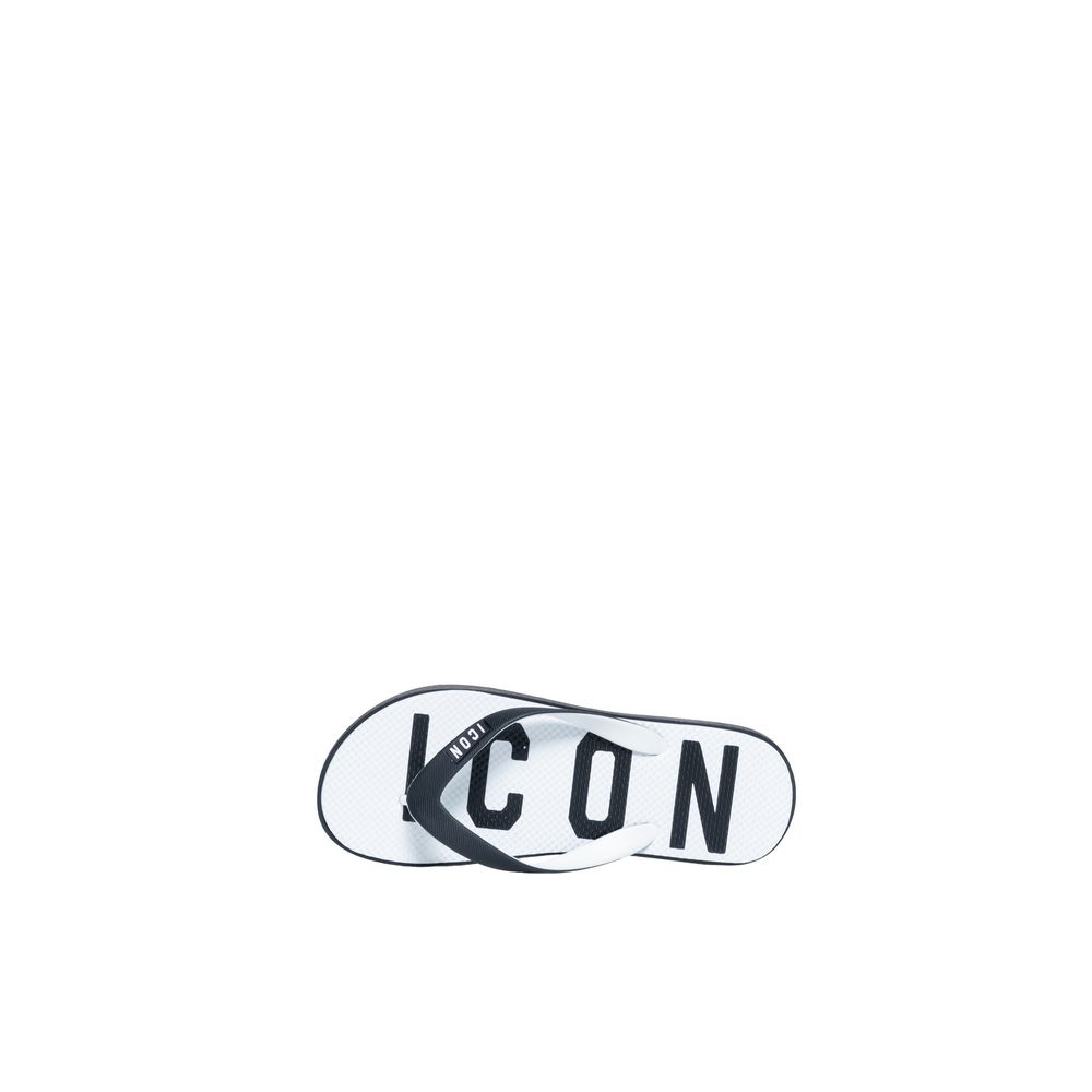 Icon Weiße Flip-Flop-Sandale aus Gummi