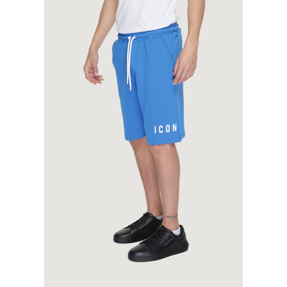 Icon Blaue Baumwoll-Bermudas