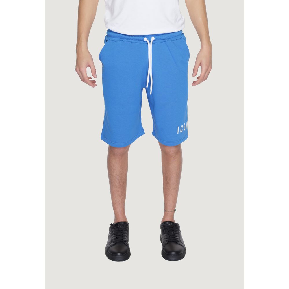Icon Blaue Baumwoll-Bermudas