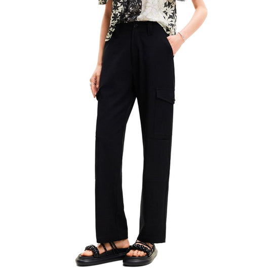 Desigual Schwarze, gekürzte Polyesterhose