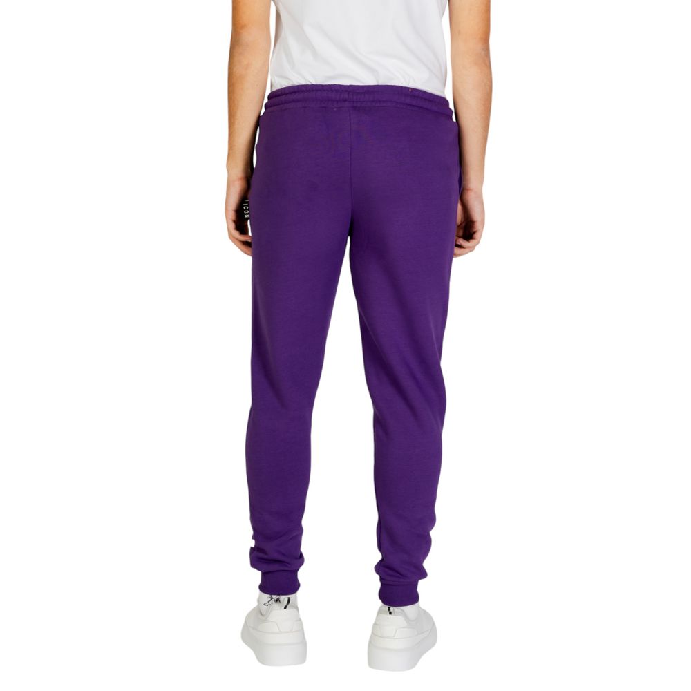 Icon Lila Baumwoll-Jogginghose Workout-Hose
