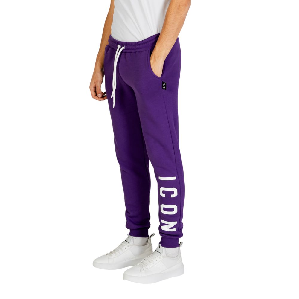 Icon Lila Baumwoll-Jogginghose Workout-Hose