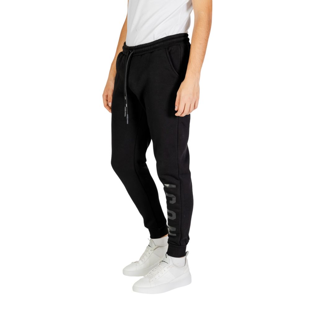 Icon Schwarze Baumwoll-Jogger Workout-Hose
