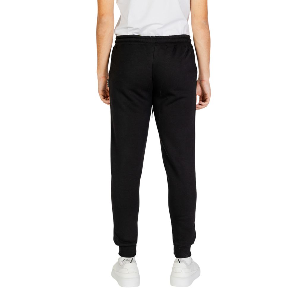 Icon Schwarze und weiße Baumwoll-Jogger Workout-Hose