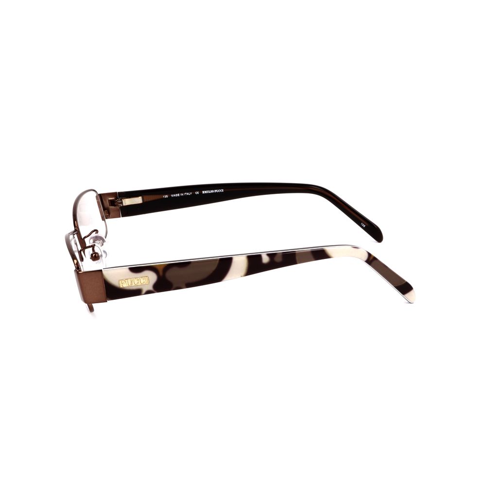 Emilio Pucci Braune Metallbrille (Gestelle)