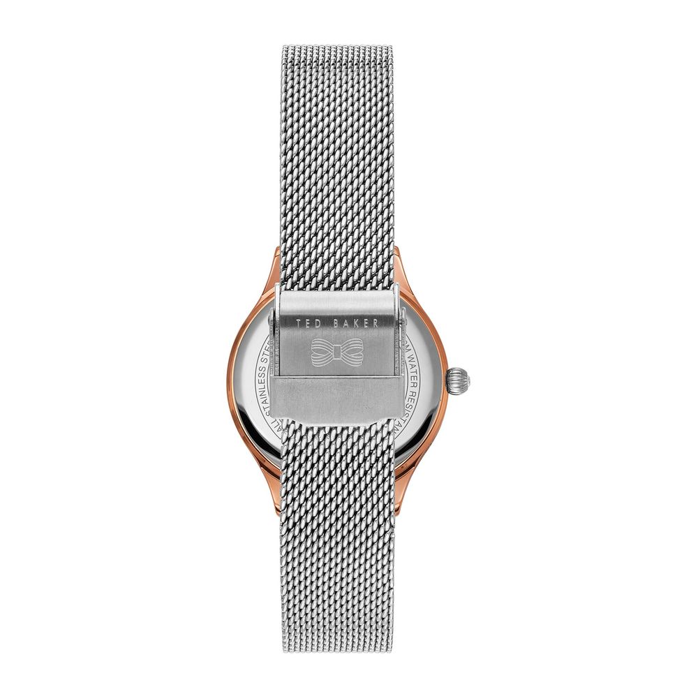 Ted Baker Silberne Edelstahl-Dress-Watch