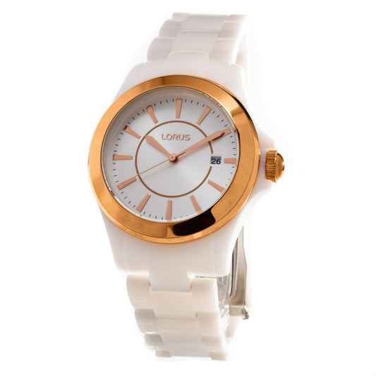 Lorus Weiße Kunststoff-Dress-Uhr