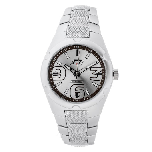 Chronotech Silberne Edelstahl-Dress-Watch