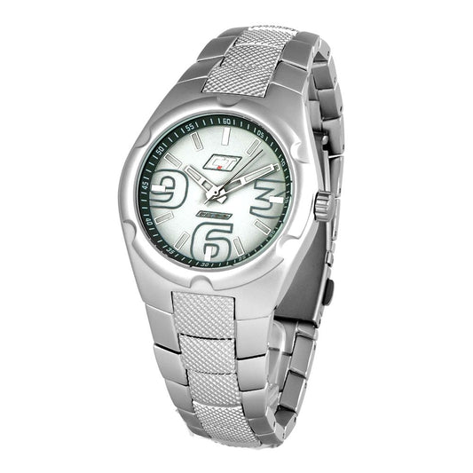 Chronotech Silberne Polycarbonat-Armbanduhr