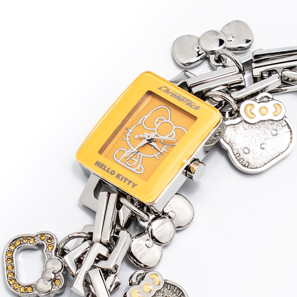 Chronotech Silberne Edelstahl-Armbanduhr