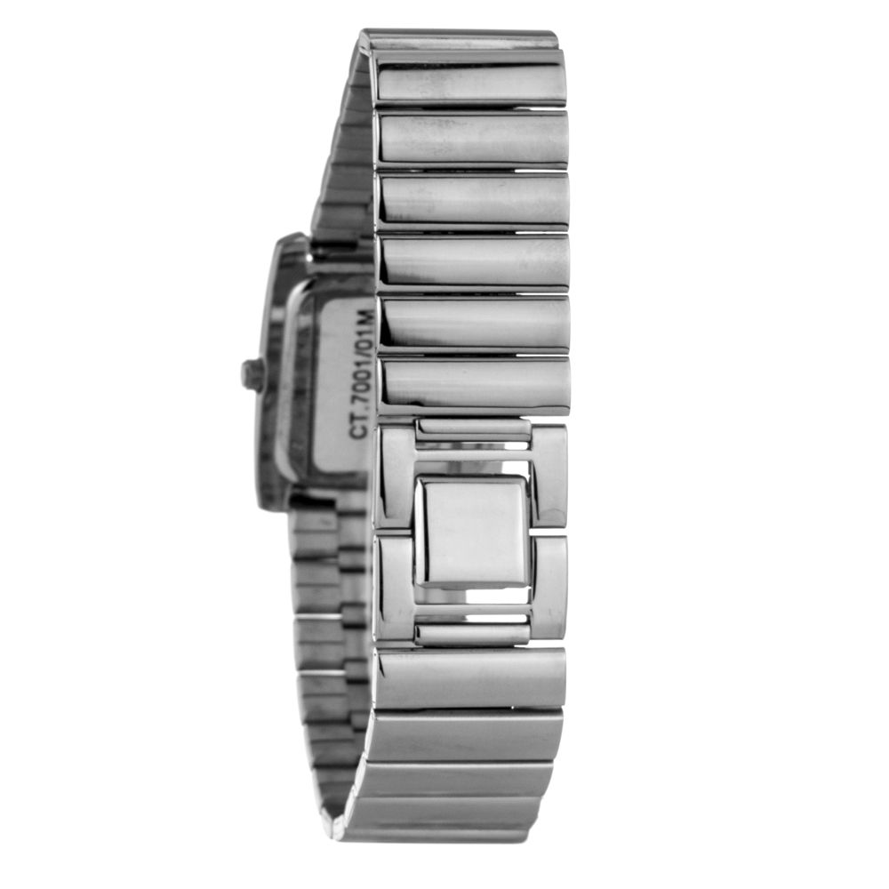 Chronotech Silberne Uhr aus Edelstahl