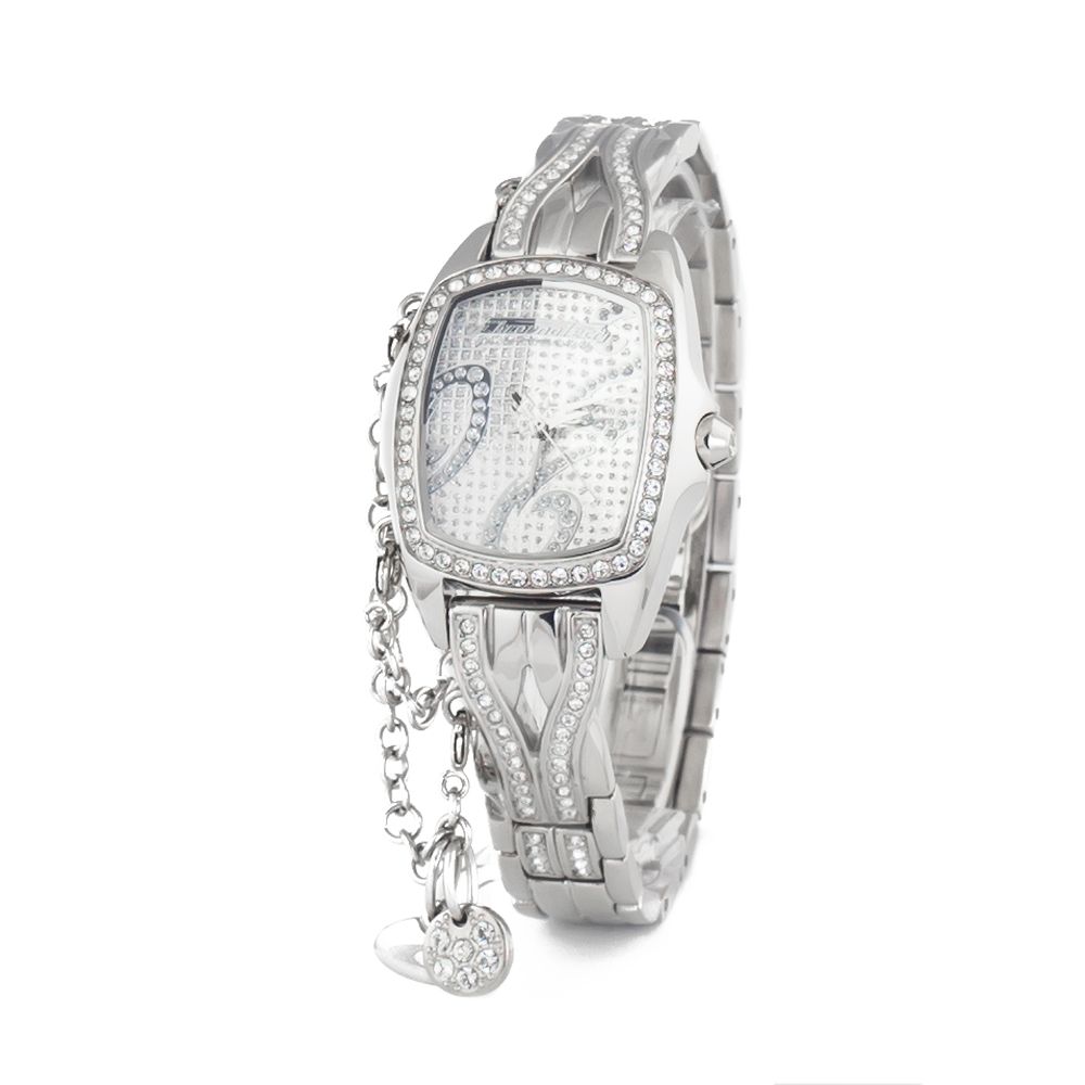 Chronotech Silberne Uhr aus Edelstahl