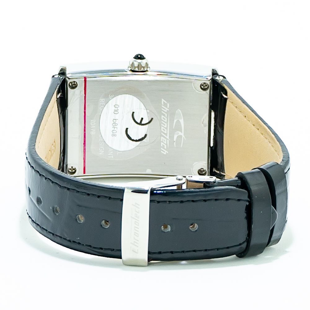 Chronotech Silberne Uhr aus Edelstahl