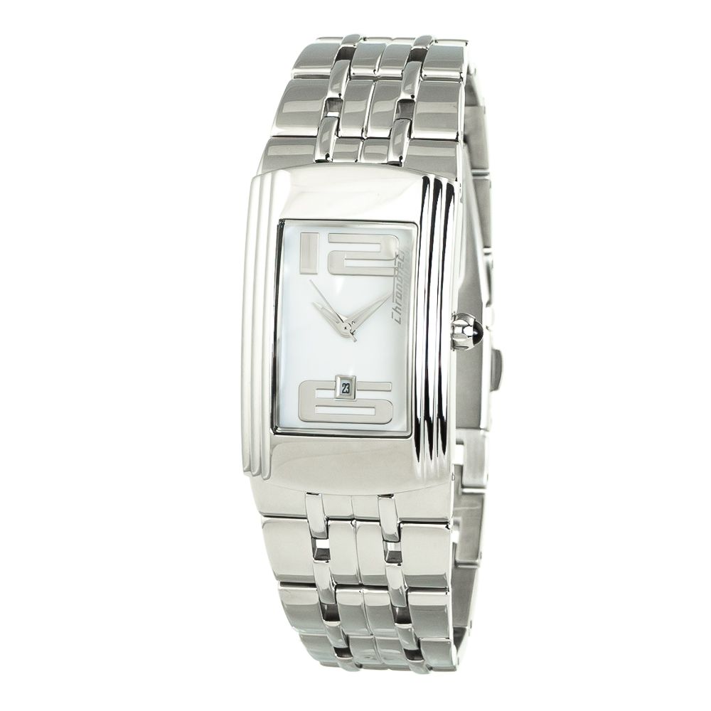 Chronotech Silberne Uhr aus Edelstahl