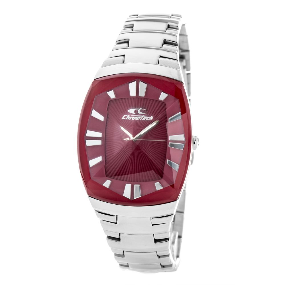 Chronotech Silberne Uhr aus Edelstahl