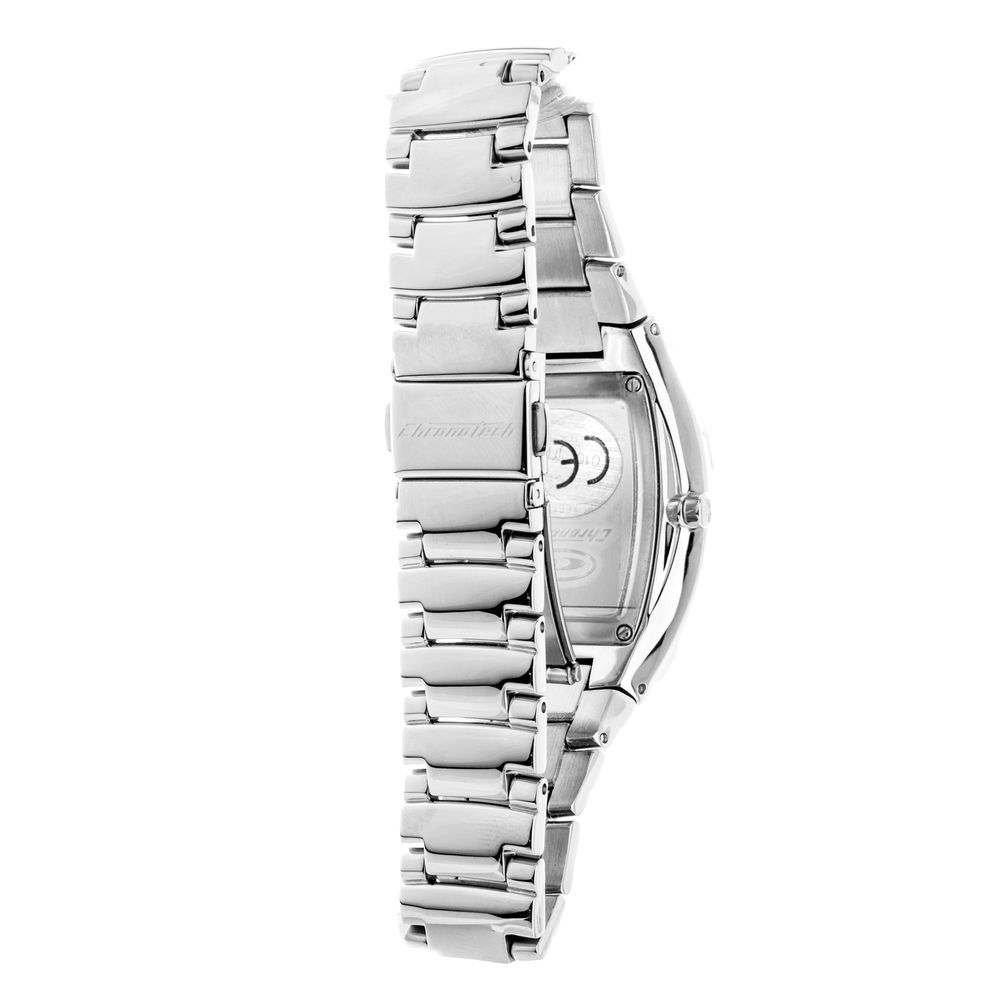 Chronotech Silberne Uhr aus Edelstahl