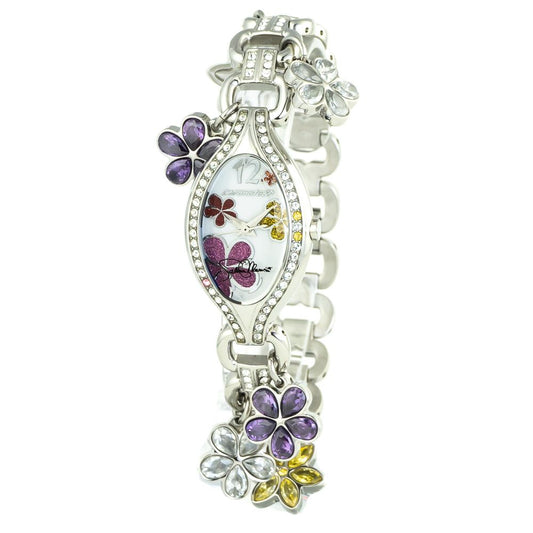 Chronotech Silberne Armbanduhr aus Edelstahl