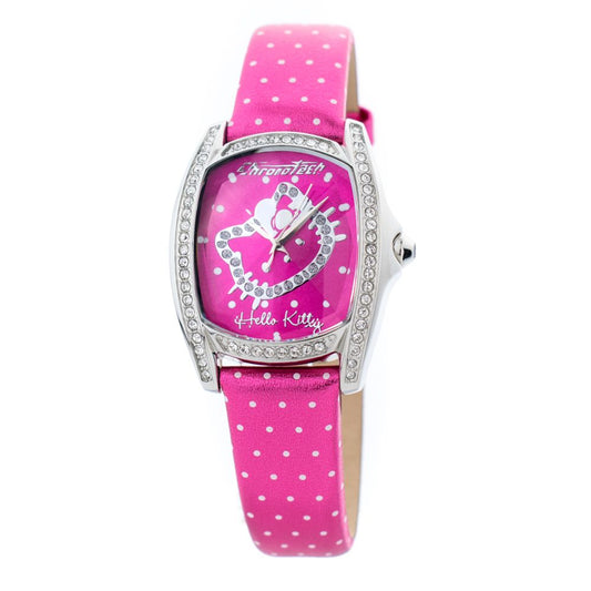 Chronotech Buntes Leder-Kleidungsstück-Armbanduhr