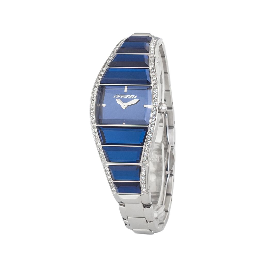 Chronotech Silberne Uhr aus Edelstahl